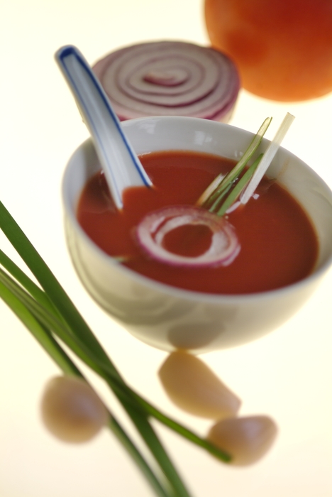 Tomato Soup with Garlic and Onions
