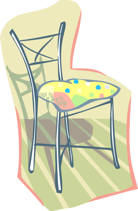 Vector Illustration of Home Furnishings Chair Furniture