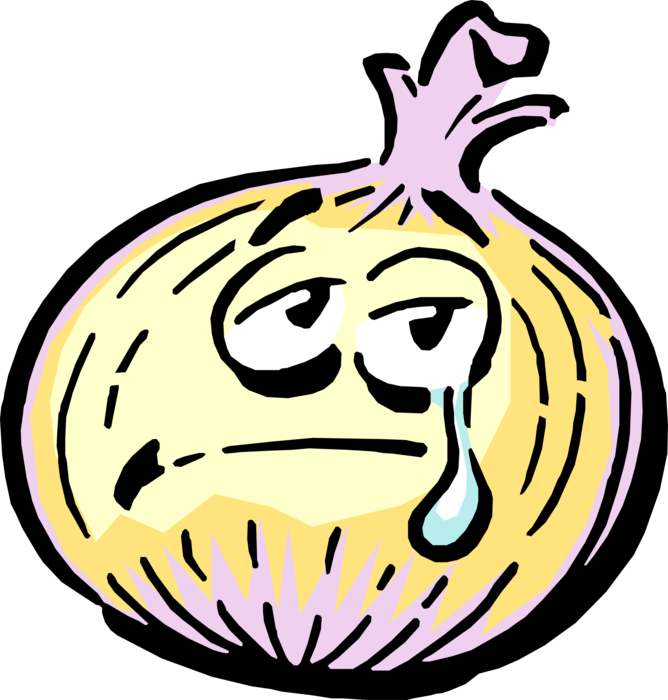 Vector Illustration of Anthropomorphic Onion Bulb Vegetable