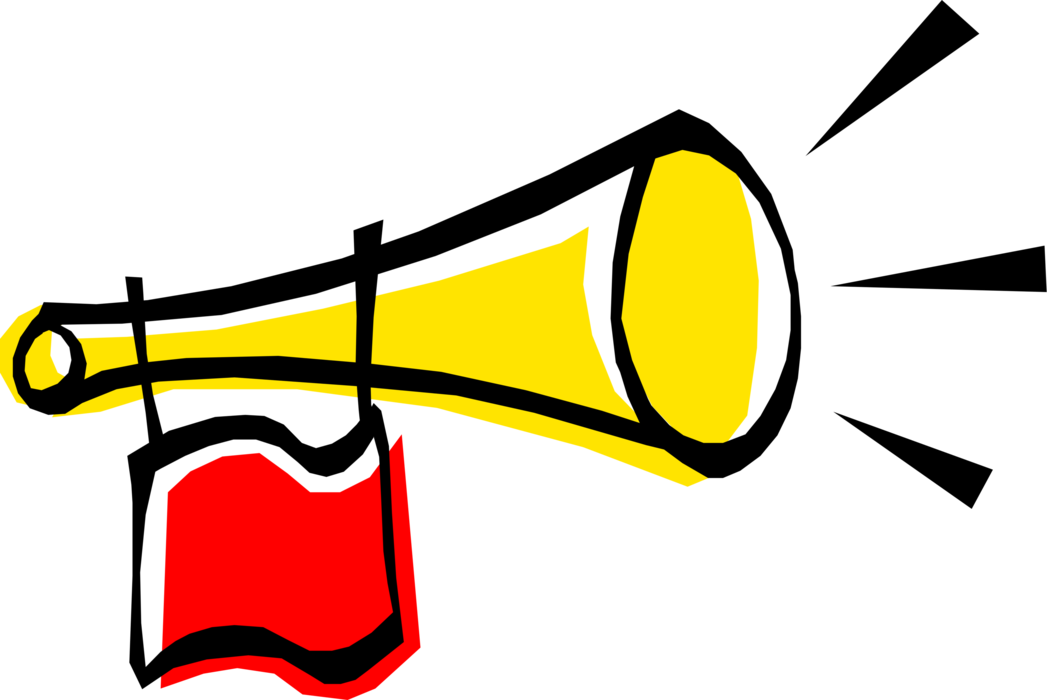 Vector Illustration of Horn Musical Instrument Symbol