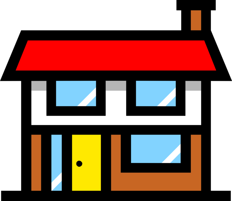 Vector Illustration of Two-Storey House Symbol