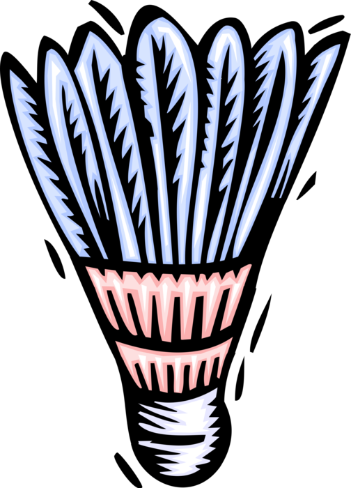 Vector Illustration of Sports Game of Badminton Birdie Shuttlecock