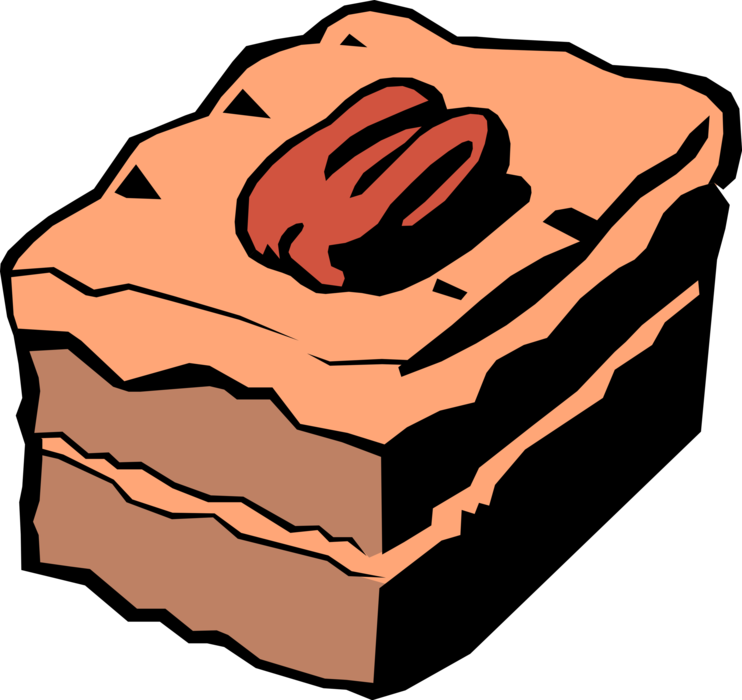 Vector Illustration of Sweet Dessert Baked Cake