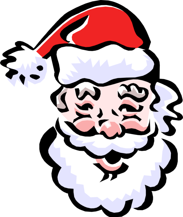 Vector Illustration of Santa Claus Says Ho, Ho Ho, Merry Christmas Everyone!