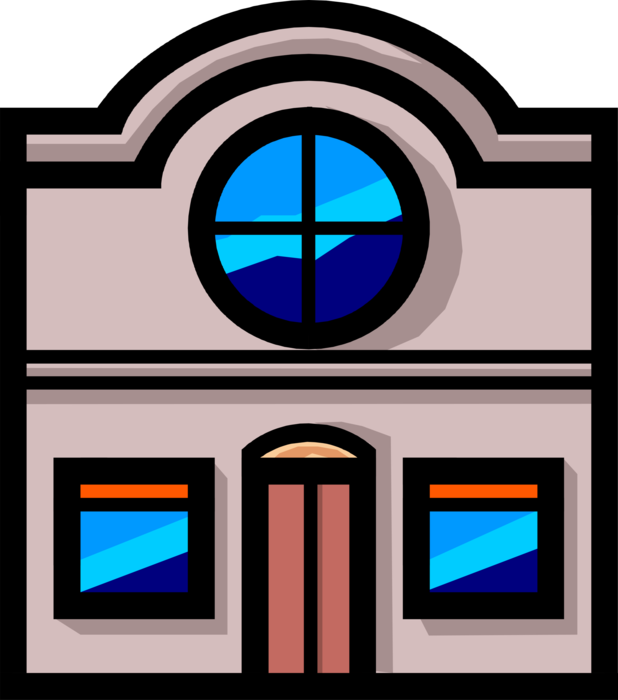 Vector Illustration of Architectural Building Symbol