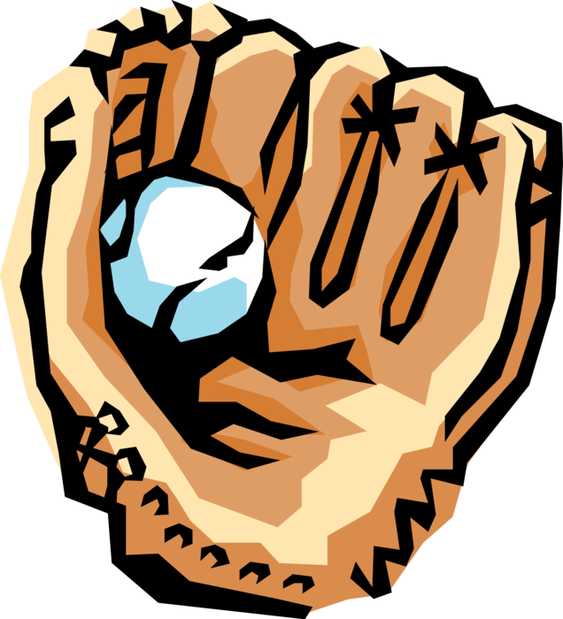 Vector Illustration of American Pastime Sport of Baseball with Glove