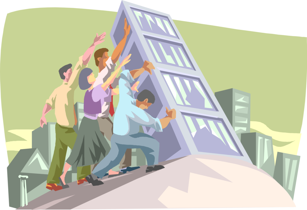 Vector Illustration of Teamwork Always Provides the Solution
