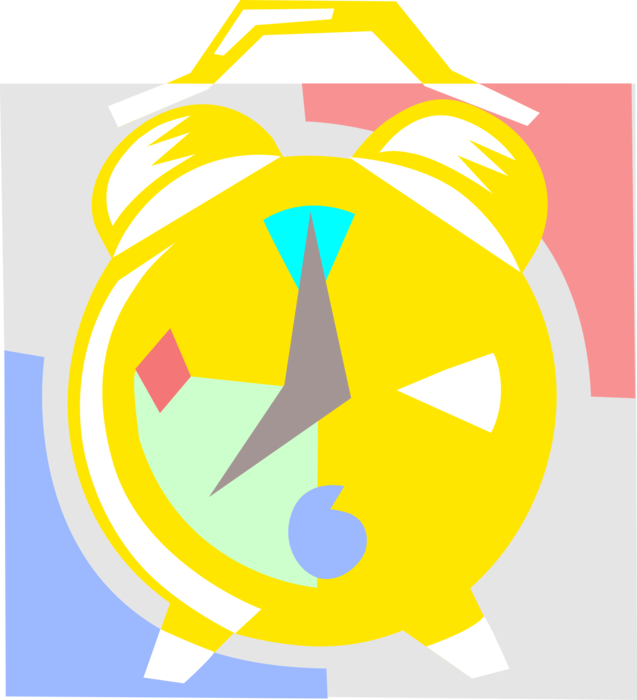 Vector Illustration of Alarm Clock Indicates, Keeps and Co-ordinates Time