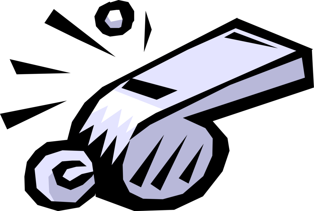 Vector Illustration of Whistle used to Control Game Play
