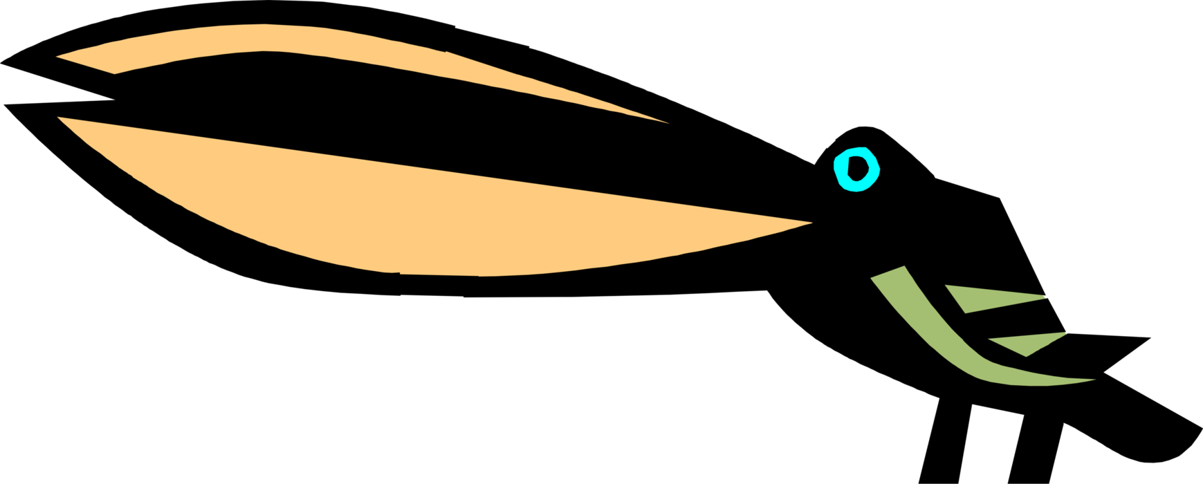 Vector Illustration of Ancient Egyptian Long-Billed Bird Symbol