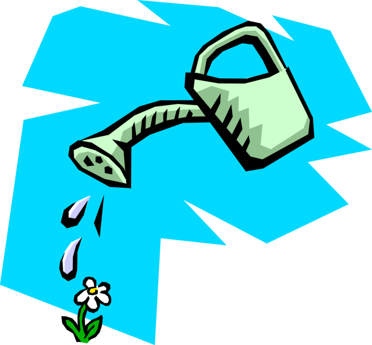 Vector Illustration of Watering Can or Watering Pot Portable Container to Water Garden Plants