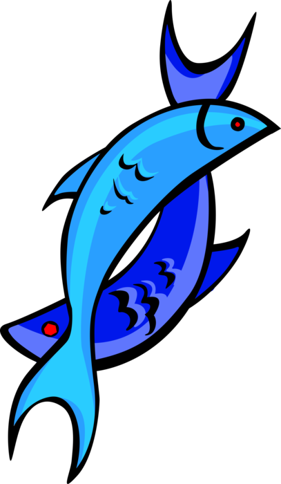 Vector Illustration of Aquatic Marine Fish Symbol