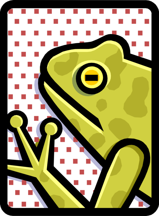 Vector Illustration of Green Amphibian Frog