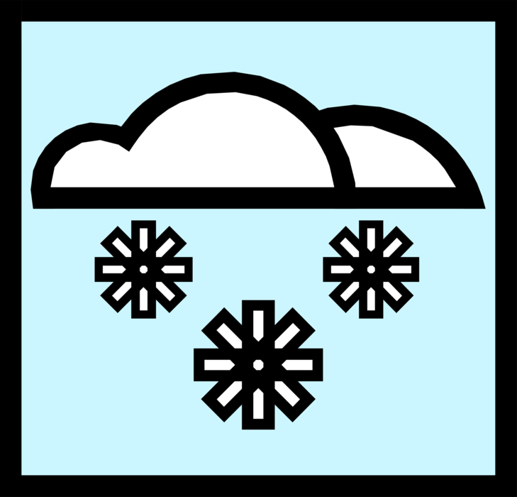 Vector Illustration of Weather Forecast Snow Flurries