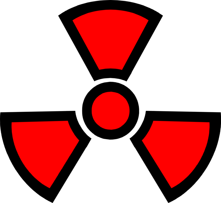 Vector Illustration of Nuclear Fallout Radioactive Radiation Symbol