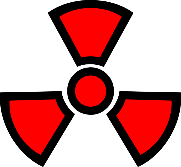 Vector Illustration of Nuclear Fallout Radioactive Radiation Symbol