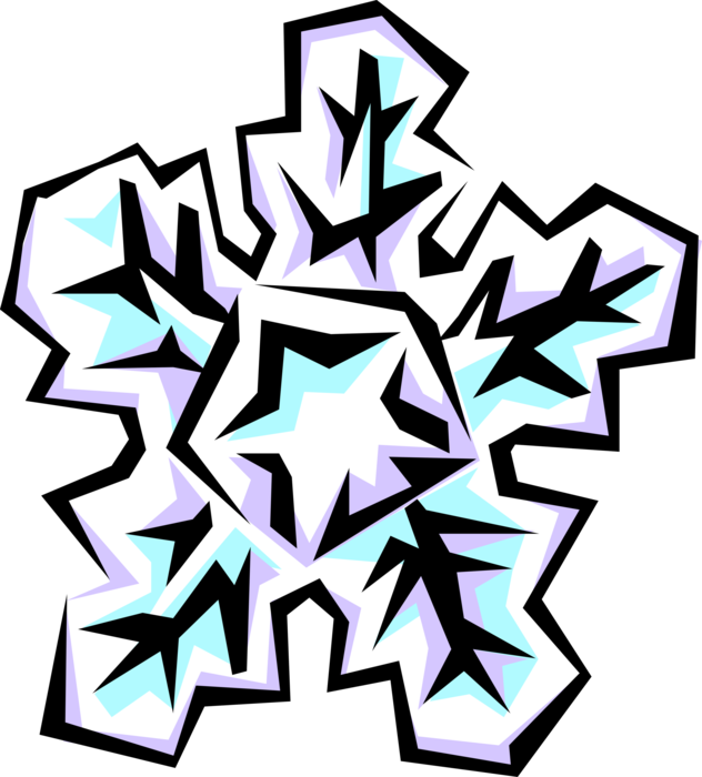 Vector Illustration of Snowflake Ice Crystal Symbol