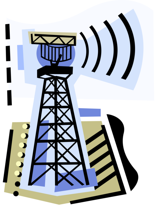 Vector Illustration of Radar Object Detection System Uses Radio Waves to Determine Range, Angle & Velocity