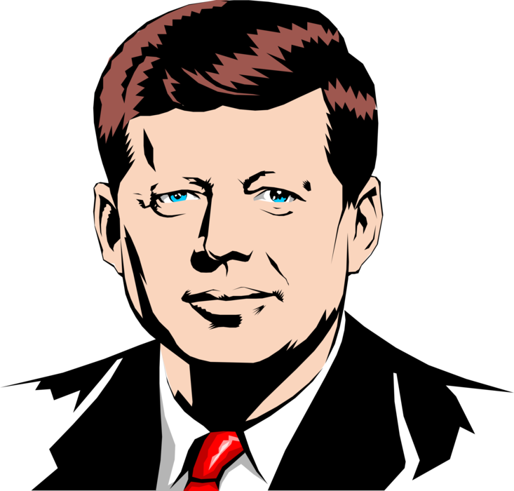Vector Illustration of John F. Kennedy, 35th President of the United States
