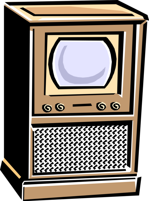 Vector Illustration of 50's Style Television TV Set