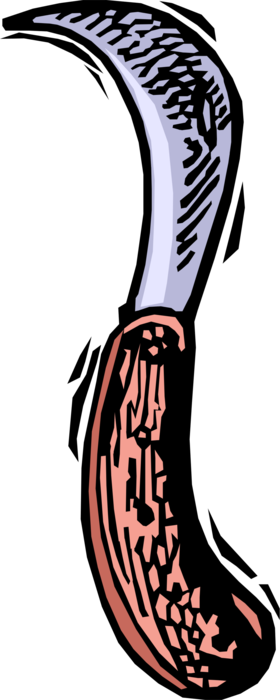 Vector Illustration of Gardening and Pruning Tool Knife