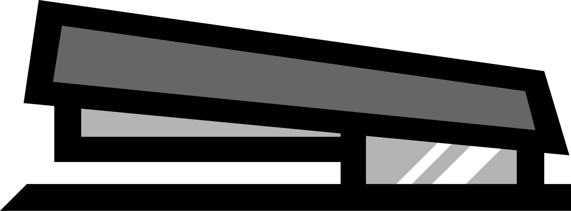 Vector Illustration of Stapler Mechanical Device Joins Pages of Paper with Thin Metal Staple