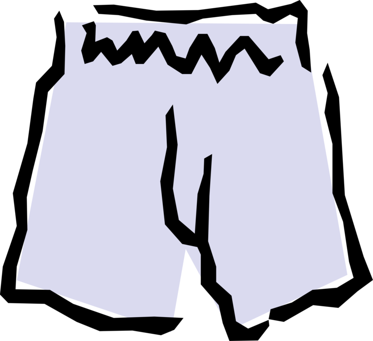 Vector Illustration of Clothing Underpants Underwear Undergarments Worn Beneath Clothes