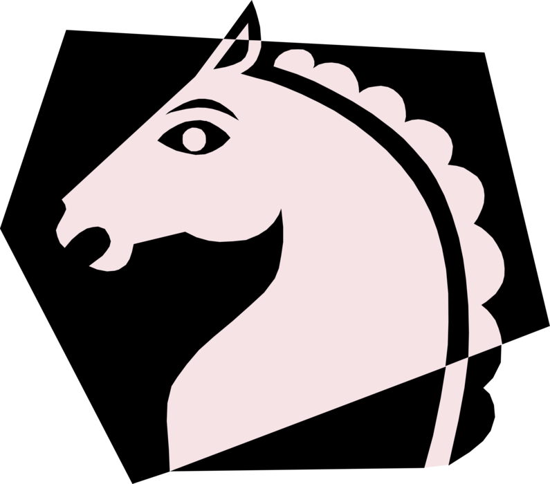 Vector Illustration of Equine Equestrian Quadruped Horse