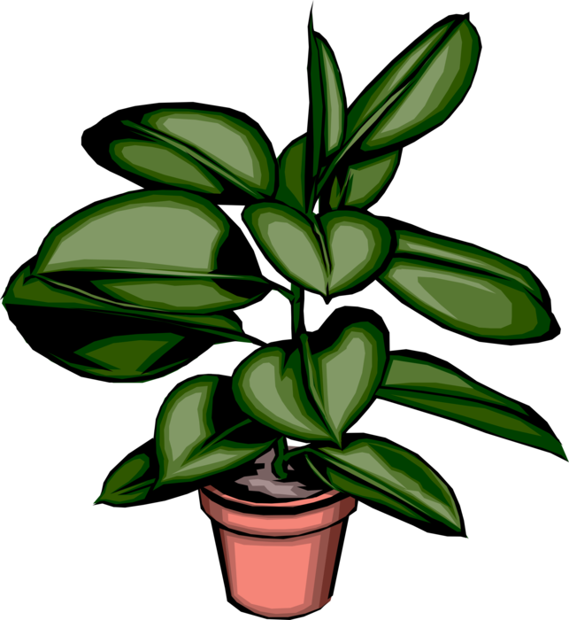 Vector Illustration of Potted Plant