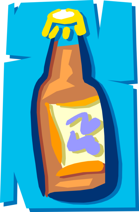 Vector Illustration of Malt Beer Liquor Alcohol Beverage