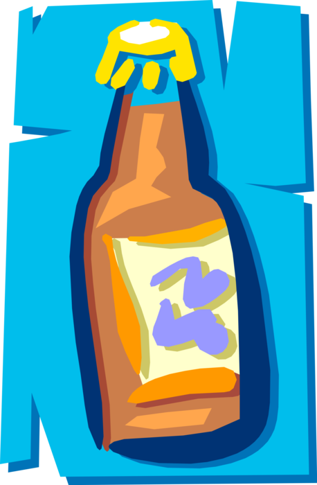 Vector Illustration of Malt Beer Liquor Alcohol Beverage