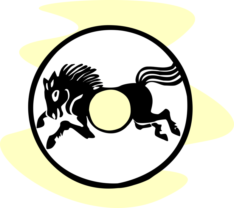 Vector Illustration of Galloping Horse Design