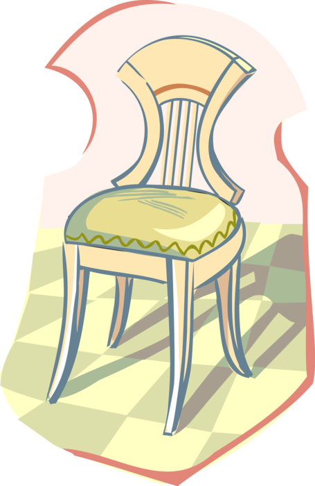 Vector Illustration of Home Furnishings Chair Furniture