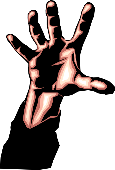 Vector Illustration of Open Hand Reaching