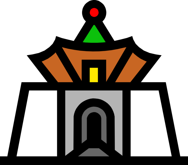 Vector Illustration of Architectural Building Symbol