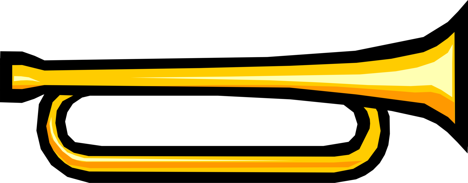 Vector Illustration of Bugle Horn Brass Musical Instrument