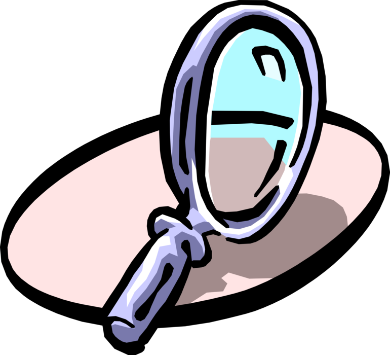 Vector Illustration of Magnification Through Convex Lens Magnifying Glass