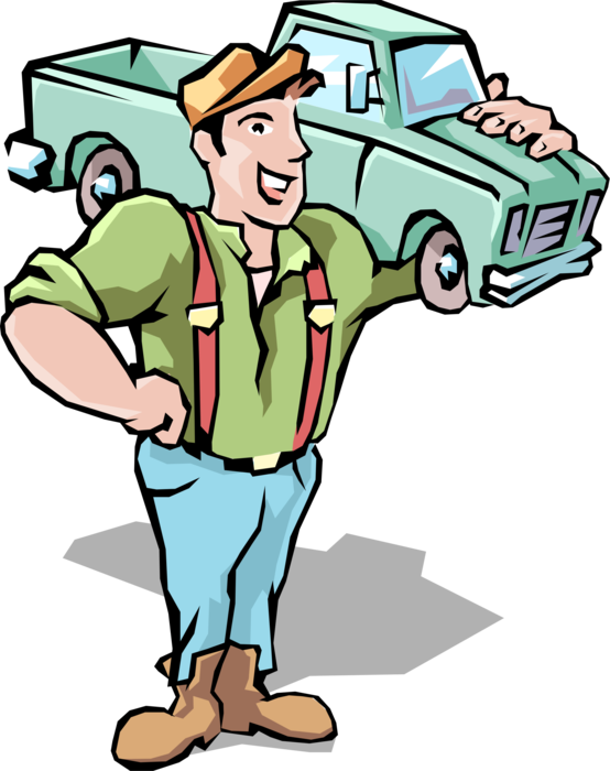 Vector Illustration of Handyman Auto Mechanic Truck Specialist Automotive Technician