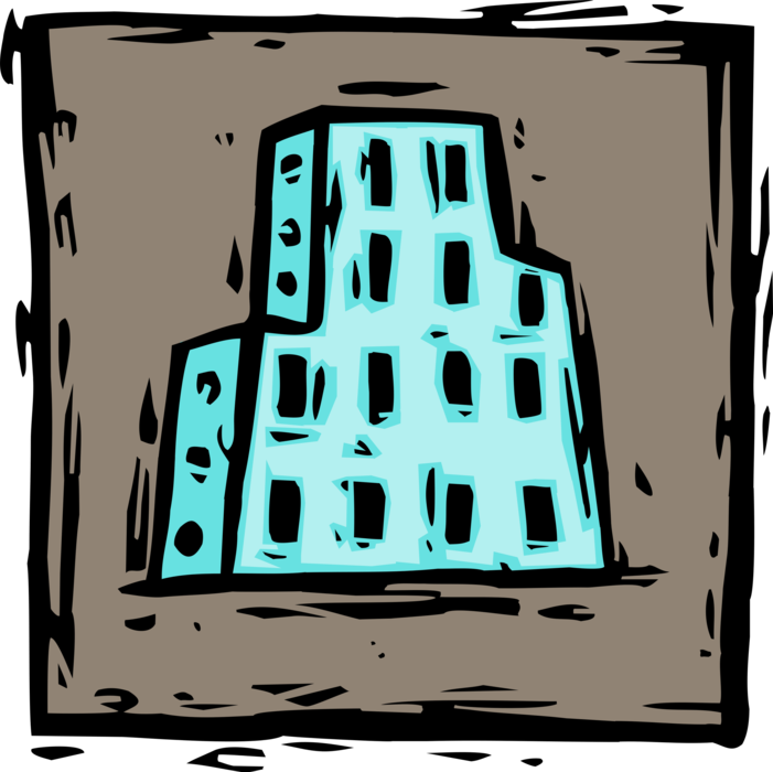 Vector Illustration of Architectural Building Symbol