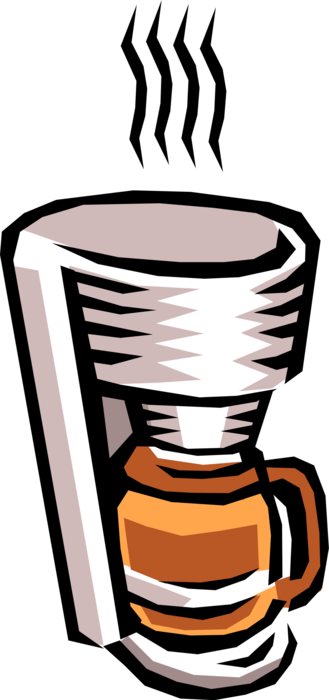 Vector Illustration of Coffeemaker Coffee Maker with Coffee Pot