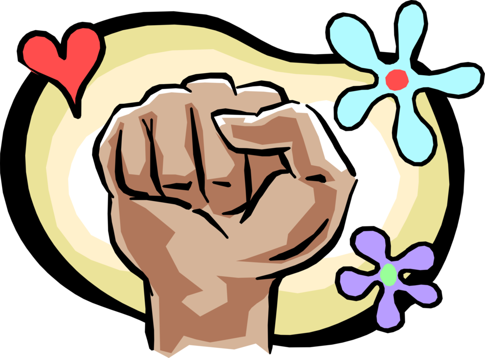 Vector Illustration of African American Fist Symbol of Power