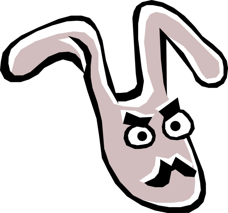 Vector Illustration of Rabbit Head Symbol