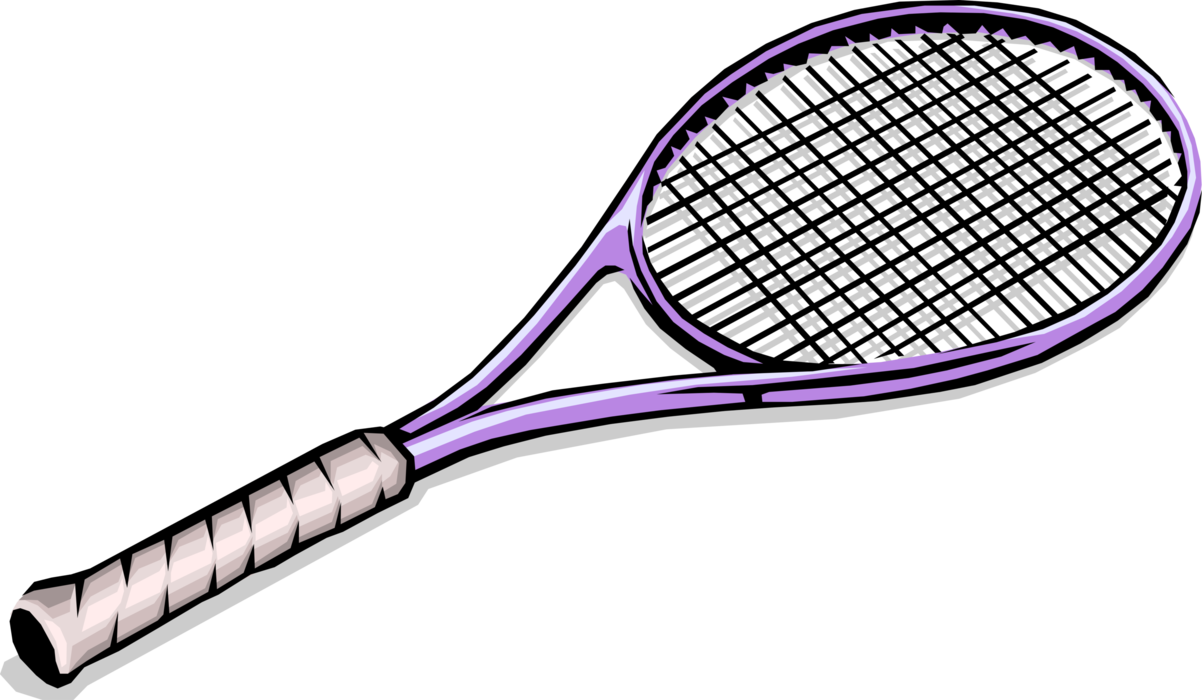 Vector Illustration of Sports Tennis Racket