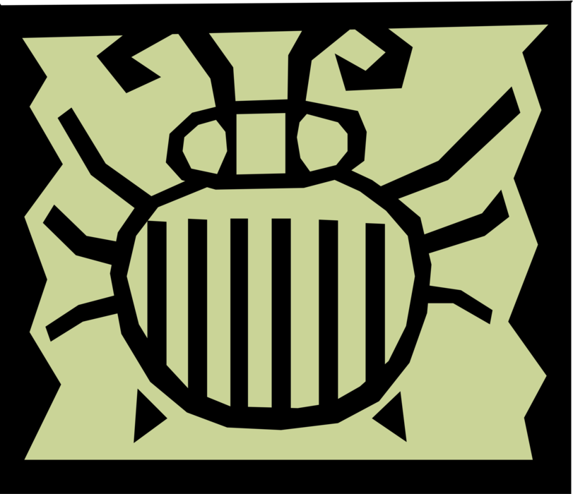 Vector Illustration of Scarab Beetle Insect Symbol