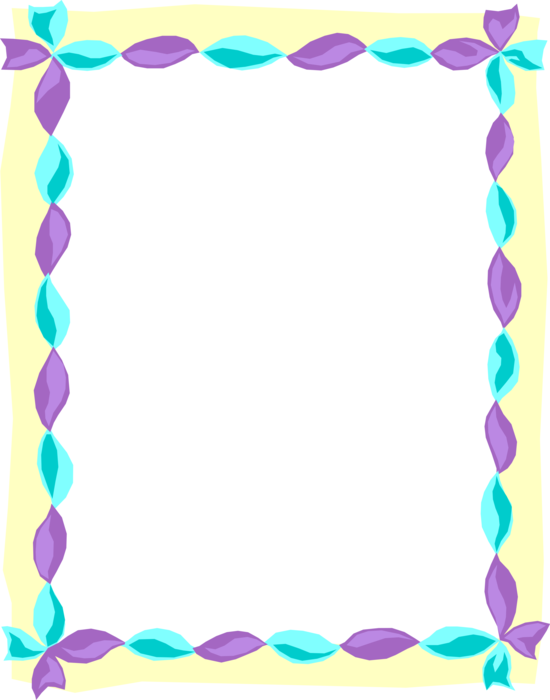 Vector Illustration of Twisted Streamer Frame Border