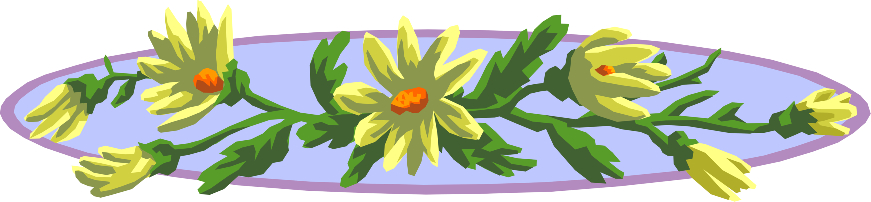 Vector Illustration of Horticulture and Gardening Flowers in Bloom on Banner