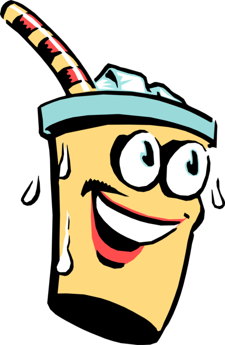 Vector Illustration of Anthropomorphic Soda Soft Drink