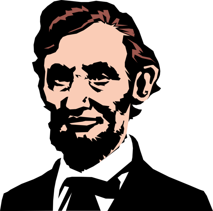 Vector Illustration of Abraham Lincoln 16th President of the United States POTUS