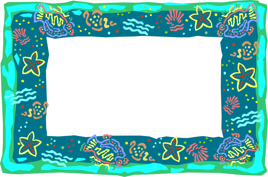 Vector Illustration of Underwater Tropical Reef with Fish and Marine Aquatic Life