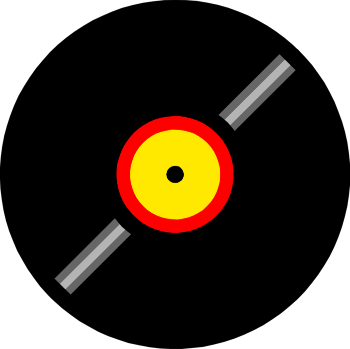 Vector Illustration of Gramophone Phonograph Record Player